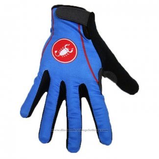 2020 Castelli Full Finger Gloves Blue Black (4)